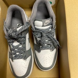 Nike Kids Gray and White Sneakers